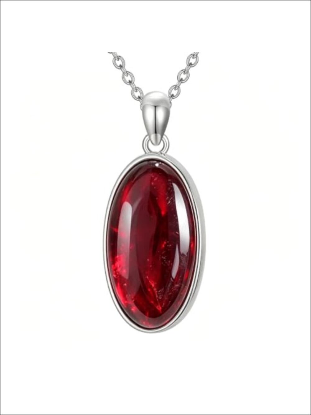 925 Sterling Silver Oval Pendant Necklace for Women Birthday Gift